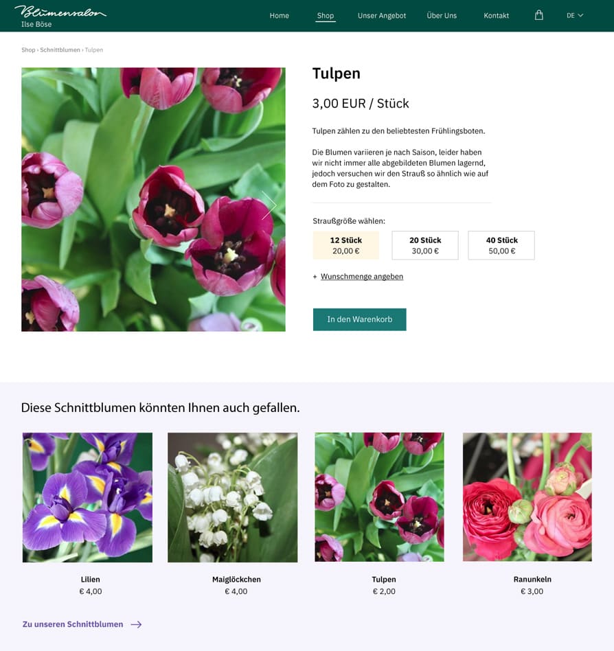 Vienna Flowers Produktseite