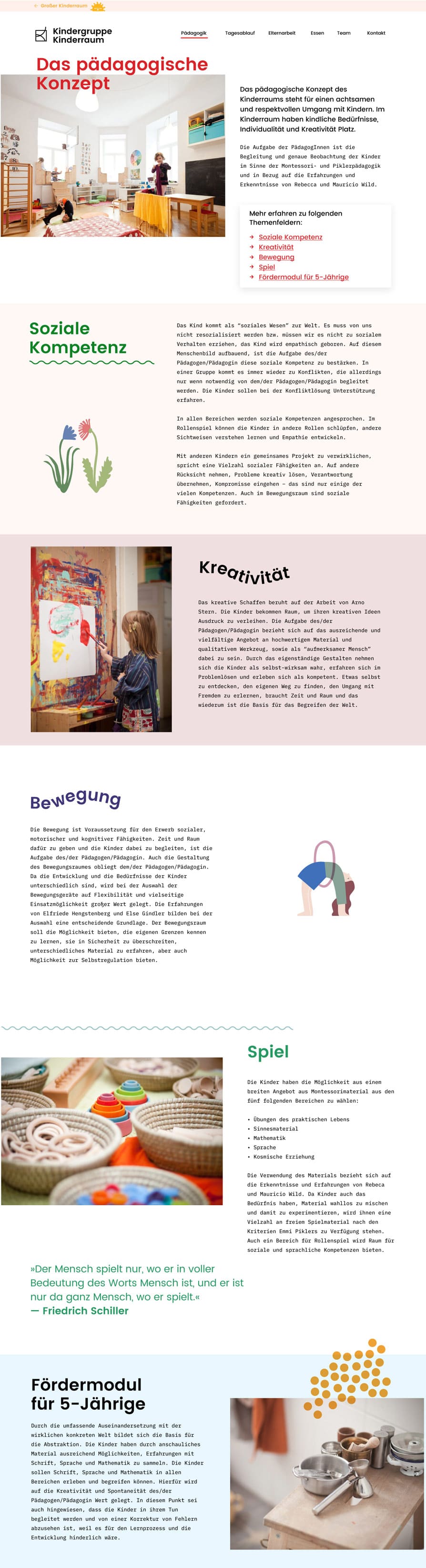 Kindergruppe Kinderraum Pädagogikseite